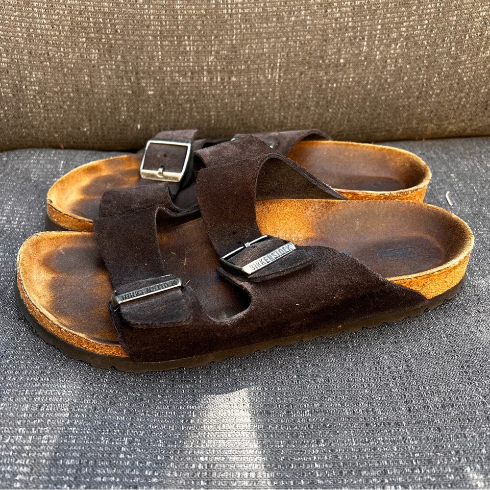 BIRKENSTOCK Arizona Women 2-strap Sandals Black Leather Size 39 250 L8 M6